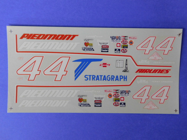 NASCAR DECAL #44 PIEDMONT AIRLINES 1984 CHEVY MONTE CARLO TERRY LABONTE 