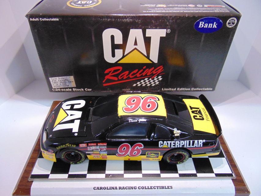 New 1997 Action 1:24 Diecast NASCAR David Green Cat Caterpillar BW Monte Carlo 