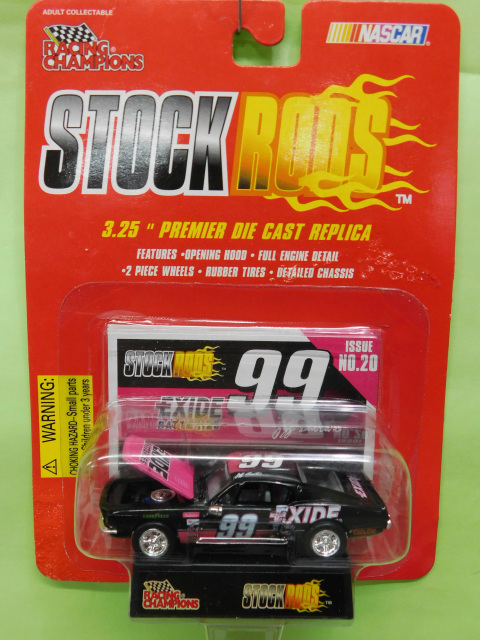 Racing Champions ~STOCK RODS 50TH ANNIV~ Exide Jeff Burton #99 `68 Ford Mustang 