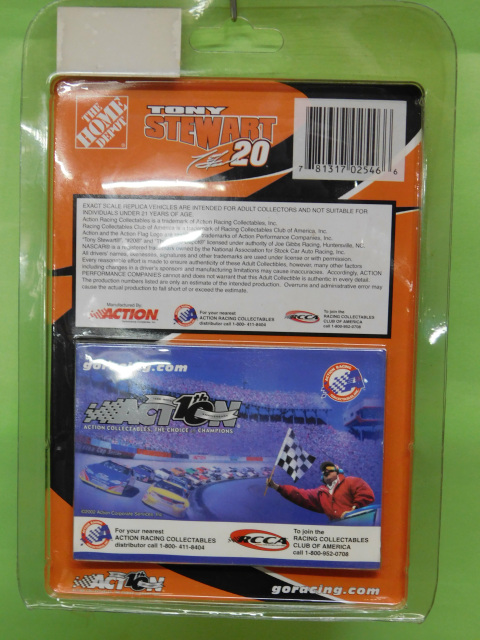 Tony Stewart #20 2002 Home Depot Grand Prix Action Total Concept  1/64
