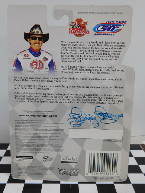 Nascar Racing Champions 5 Decades of Petty 1960 Limited Edition 
