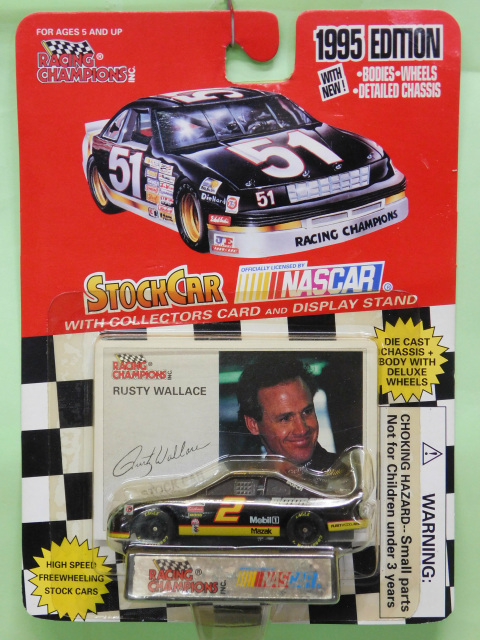 New 1995 Racing Champions 1:64 NASCAR Rusty Wallace Ford Motorsport Preview b 