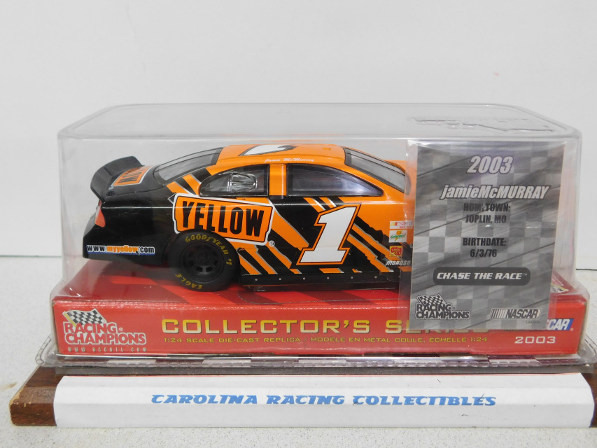 Trunk Open Only 4104 Produced Jamie McMurray #1 Yellow Freight Transportation Dodge Intrepid Busch Series 2003 1/24 Scale Action Racing Collectables Hood