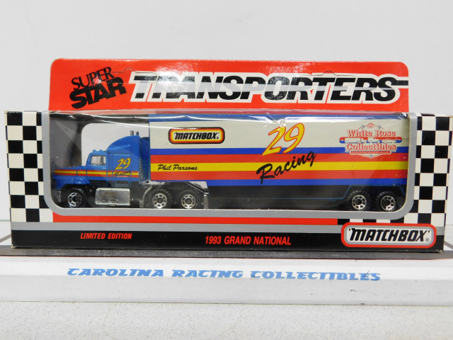 Phil Parsons #29 White Rose 1993 Matchbox Transporters 1:87 Scale Diecast 