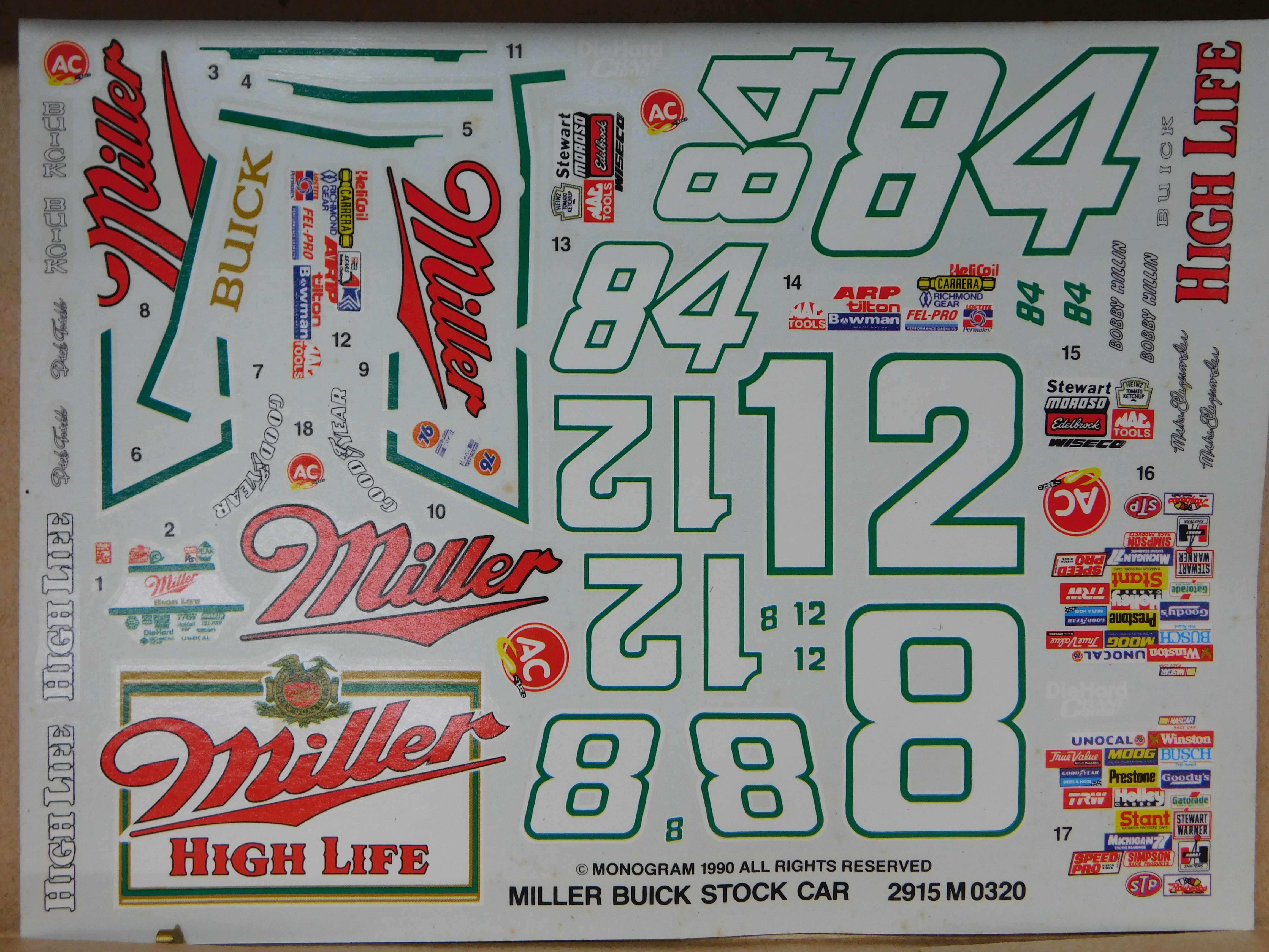 CD_3454 #33 Bobby Allison Buick    1:24 Scale DECALS 