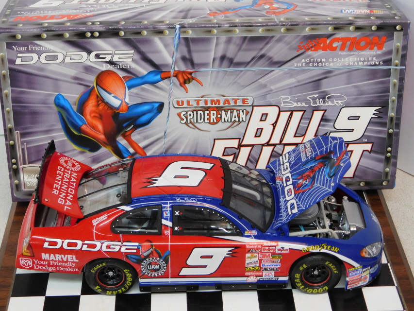 Bill Elliott 2001 Dodge Spiderman #9 NASCAR Action Diecast Car 1 24 for sale online 