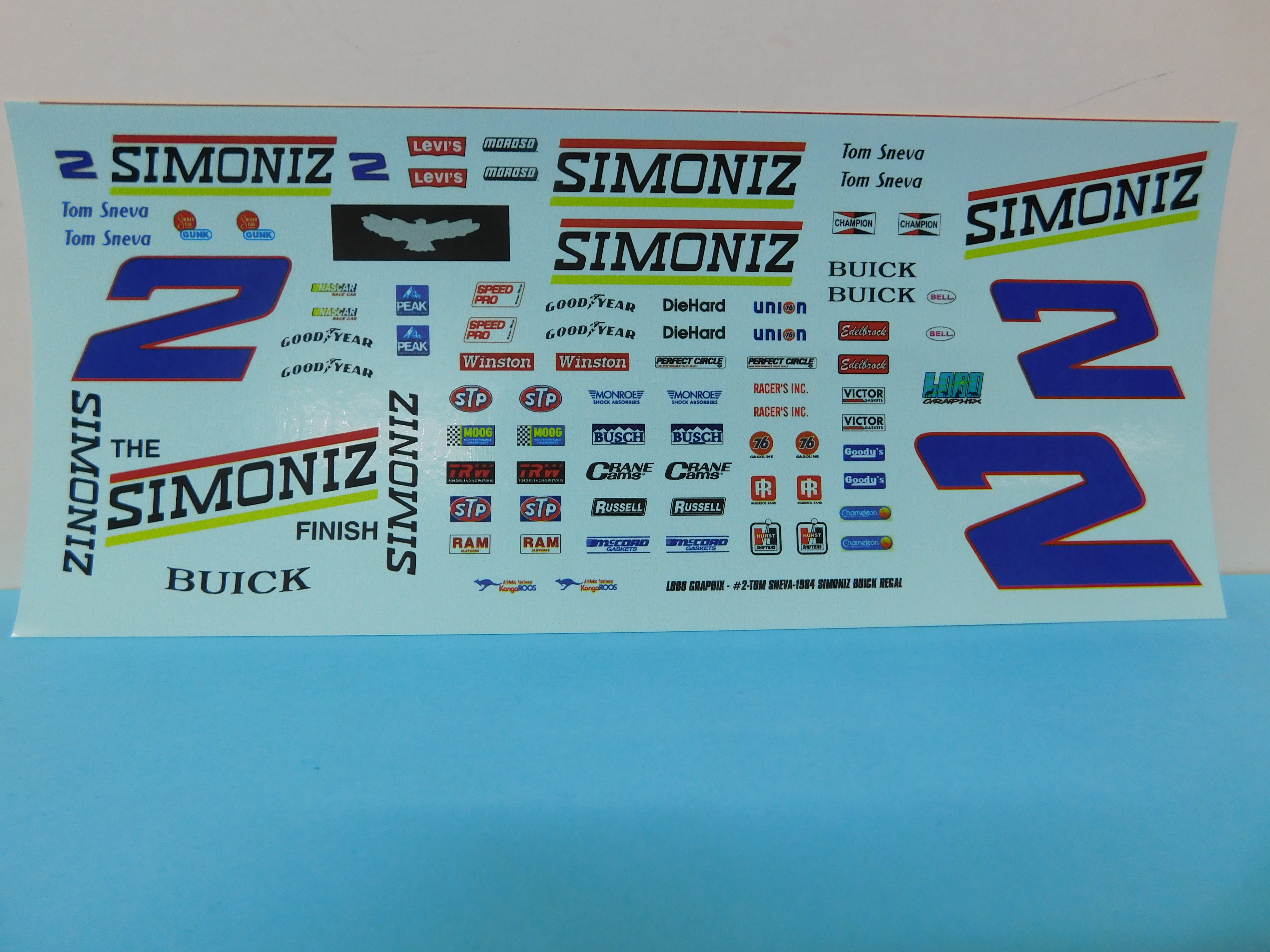 Larry Moyer #07 1986 HOOTERS Pontiac 2+2 1/24th scale decals LoboGraphix 